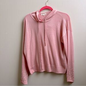 Ultra Flirt Pink pink Hoodie pearls sweater Size L